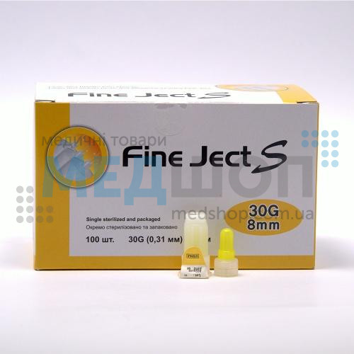 Инсулиновые иголки Fine Ject (Файн Джект) 8мм - Голки для інсулінових шприц ручок