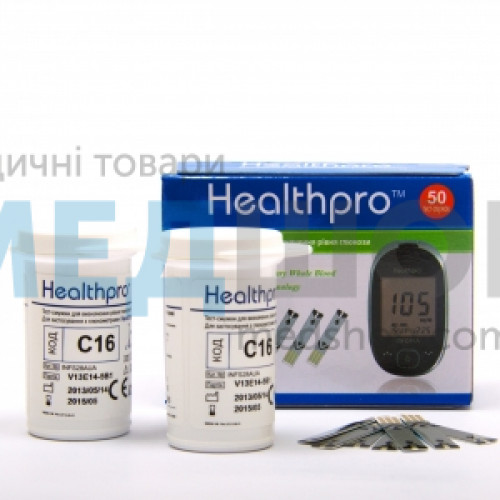Тест смужки HealthPro (ХелсПро) - Глюкометри та витратні матеріали