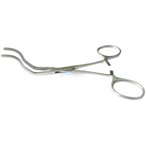 Затискач атравматичний, кровосп., вигнутий 14,0 см