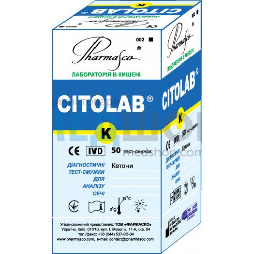 Купить Тест на ацетон в моче CITOLAB K - широкий ассортимент в категории Биохимические тесты