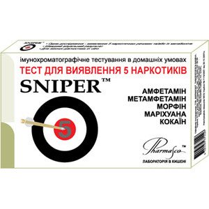 Экспресс-тест для определения 5 наркотиков SNIPER 5