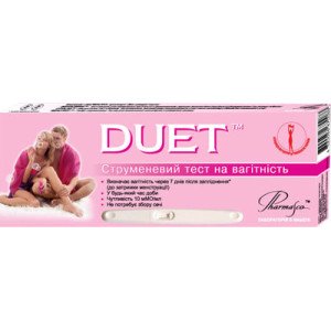 Ультрачутливий струменевий тест для раннього визначення вагітності DUET
