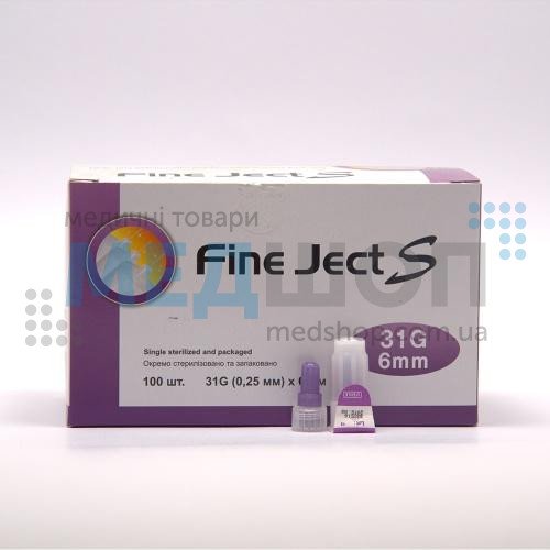 Инсулиновые иголки Fine Ject (Файн Джект) 6 мм - Иглы для инсулиновых шприц ручек